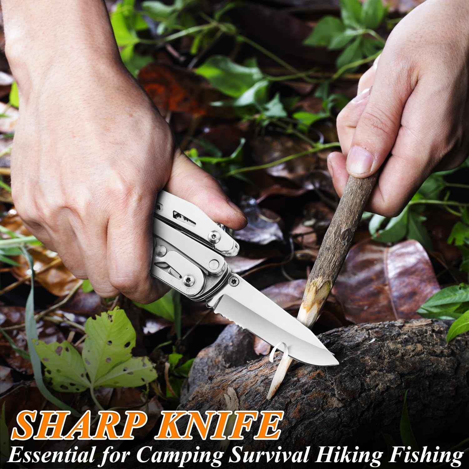 Multitool Folding Pocket Knife Gifts for Men Dad 18 in 1 Campin…