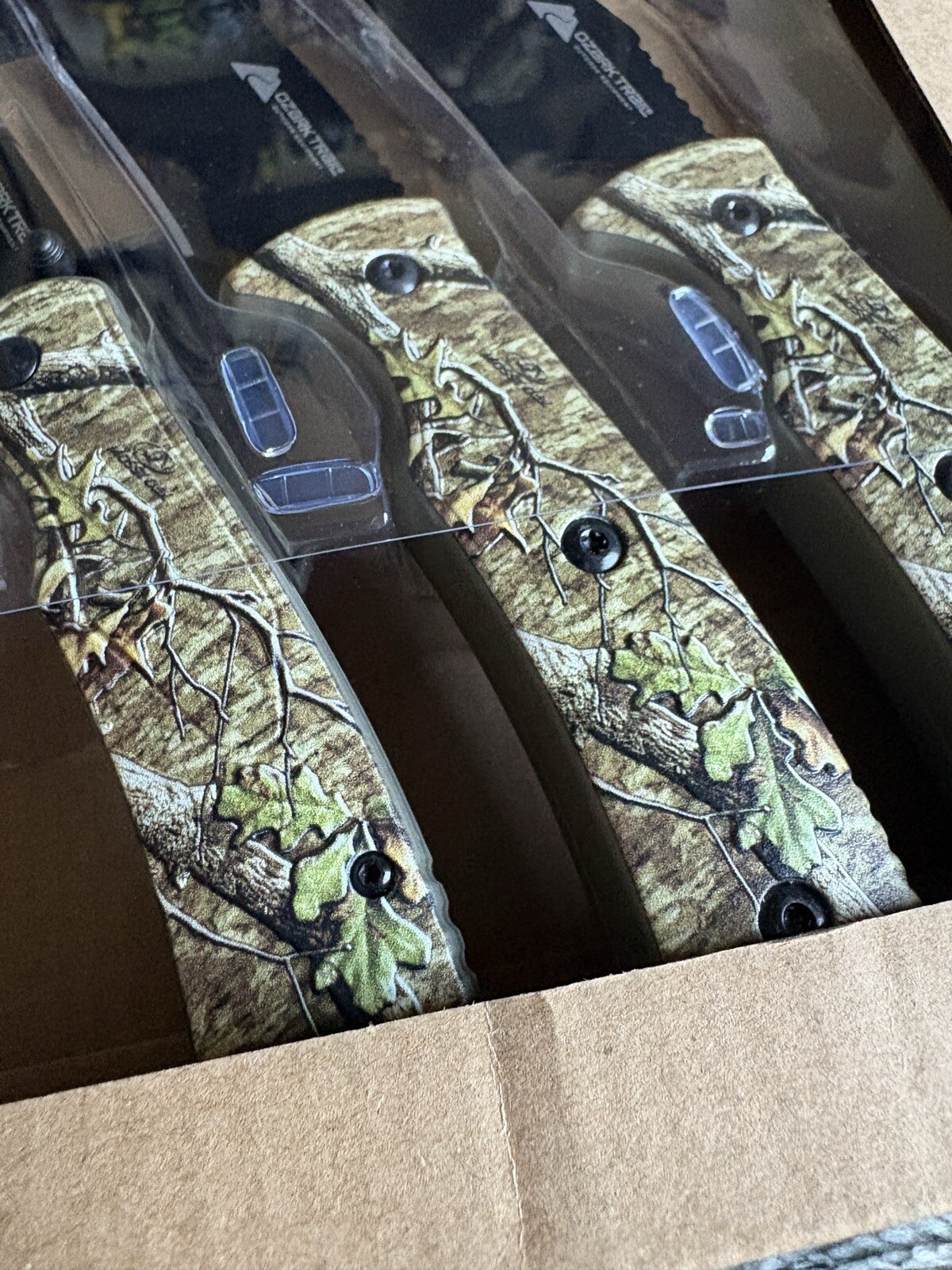 Ozark Trail 6 Pieces Hunting Knives Set, 8.25 inch Fixed Blade Knife Woodland