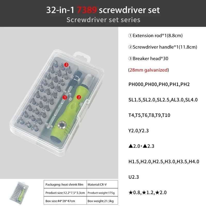 32 in 1 Screwdriver Set Cool Gadgets Stocking Stuffers Christmas Gifts For Dad G