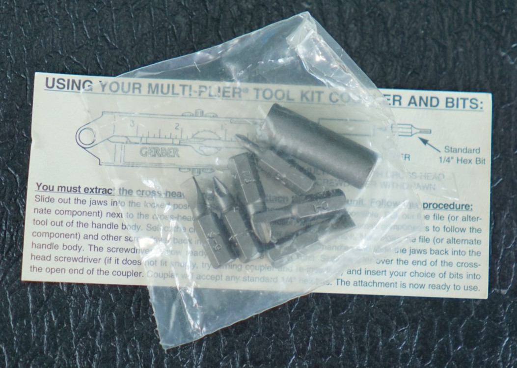 Gerber Black Multi-Plier Tool Kit w/ cloth sheath box 55200 NOS