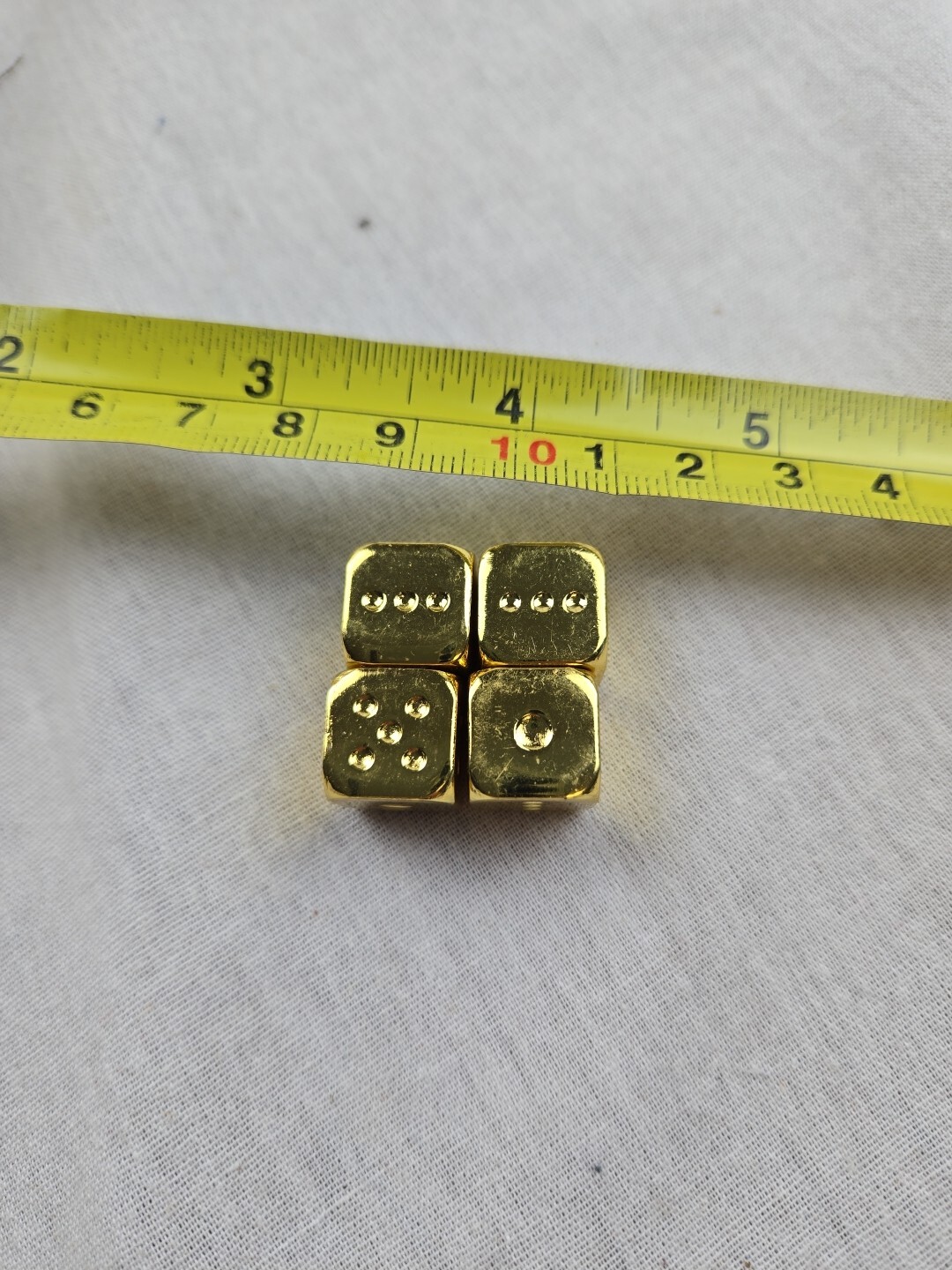 4pcs Solid Brass Dice Small