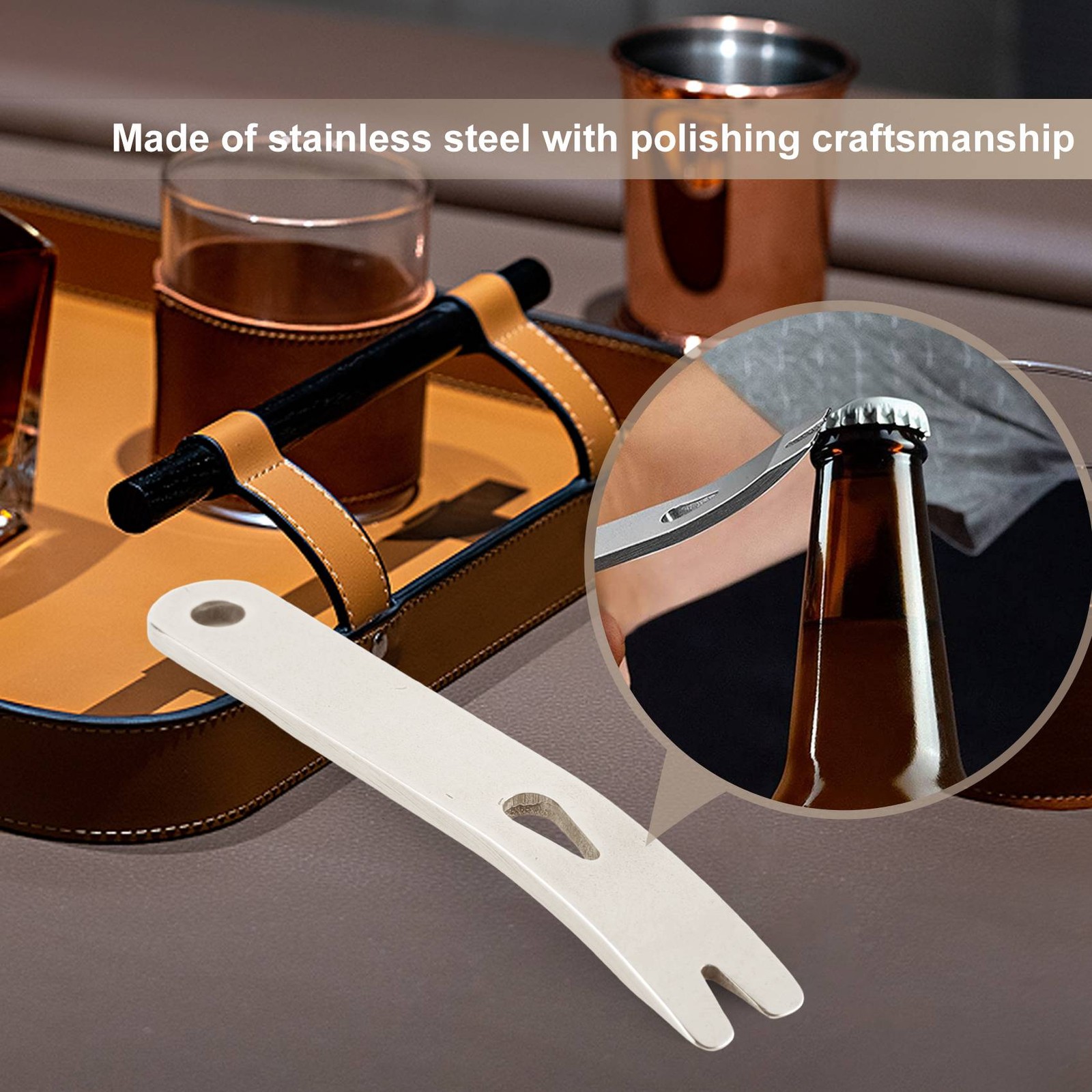 8 Pieces Pry Bar Stainless Steel Flat Bar Multifunction Small Pry Bar 1823