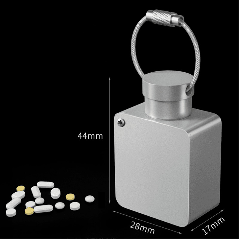 Mini Keychain Pill Separator Double Blade Cutter Portable Pill Slicer EDC Tool