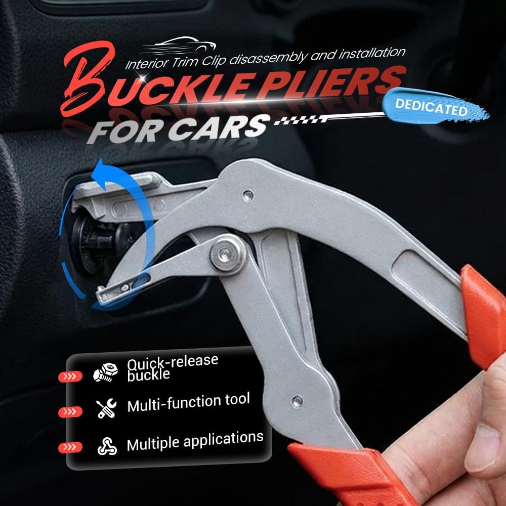 Car Clip Pliers & Trim Removal Tool Spring-Loaded Fastener Rivet Remover UK