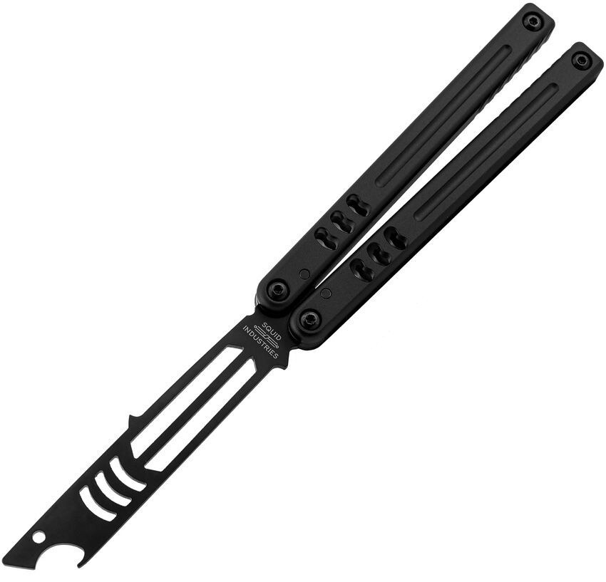 Squid Industries Mako V5 Inked Unsharpened Training Blade Bottle Opener Jimping