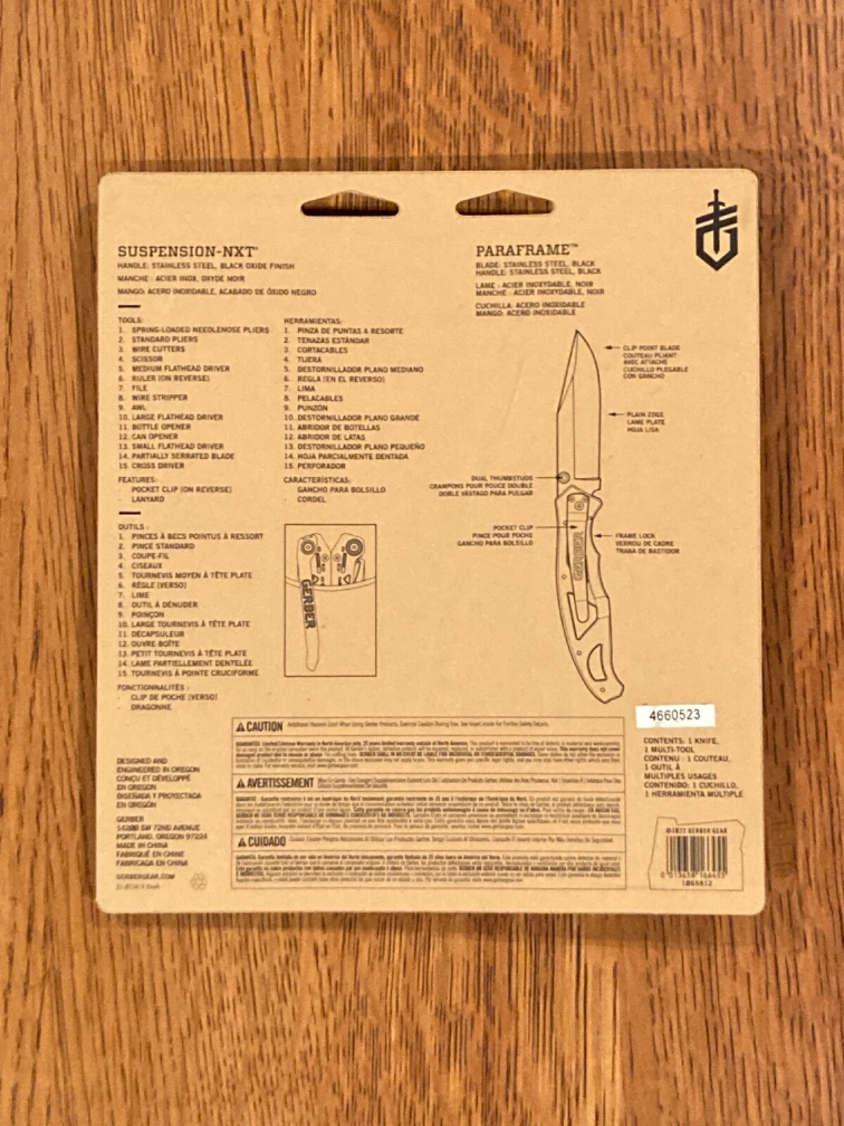 Gerber Suspension-NXT & Paraframe Combo (Black Stainless Multi-Tool & Knife)