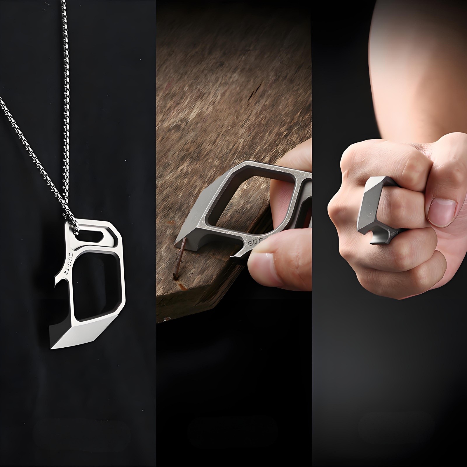 Titanium Alloy EDC Finger Tiger Multi-Tool Bottle Opener Outdoor Keychain
