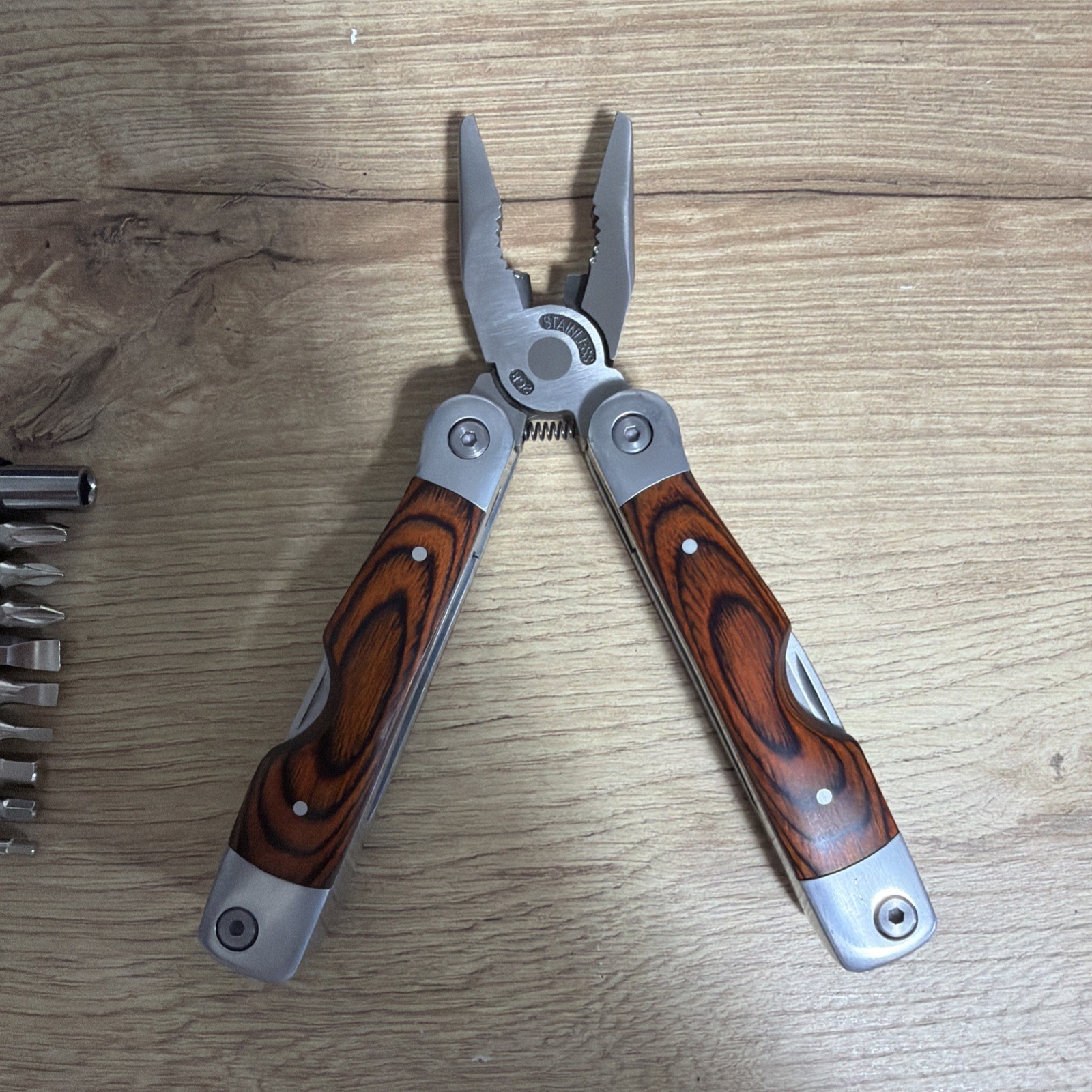 UnBranded 12 In 1 Multi Tool With Sheath And 10 Bits Stainless Steel