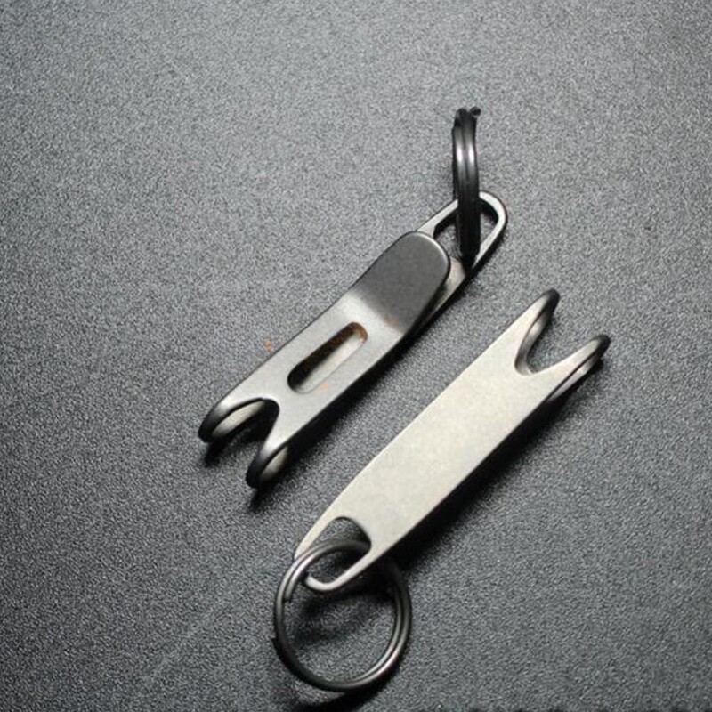 3PACK Titanium alloy EDC Gear Pocket Suspension Clip Wallet Tool with Key Ring