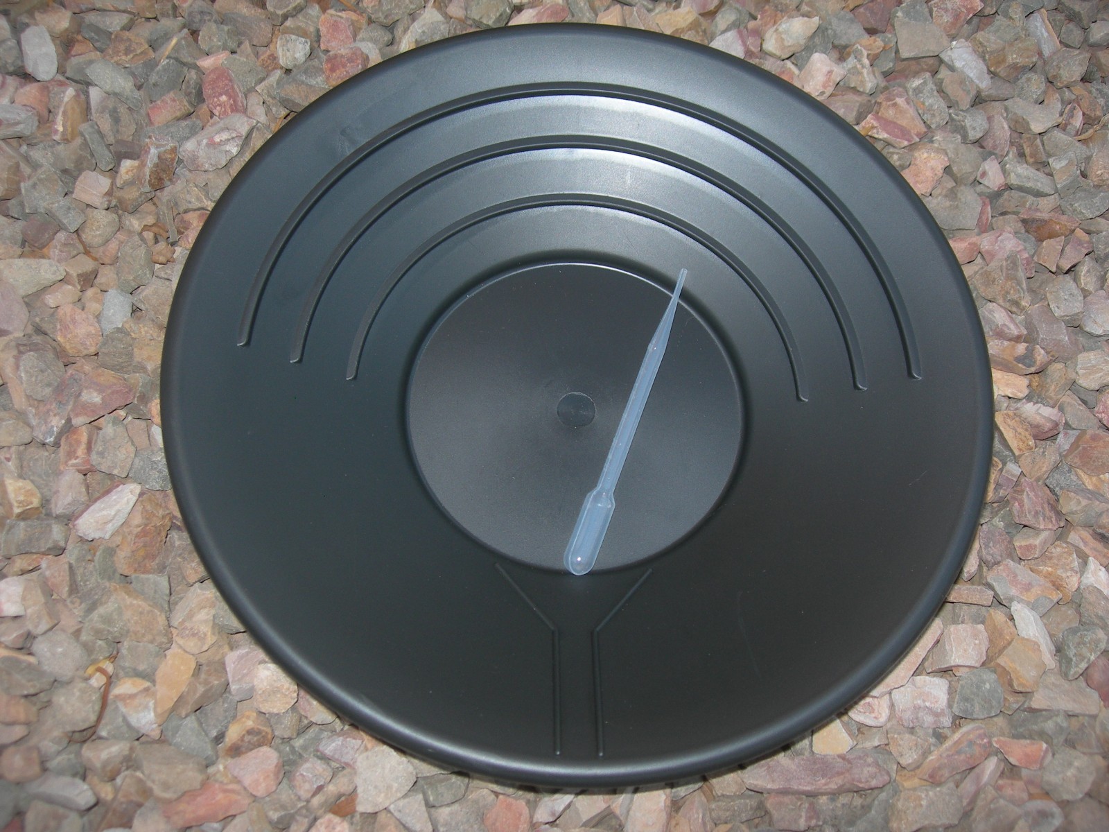 Gold Pan Panning 14″ High Impact Plastic BLACK Prospecting Mining + FREE SNUFFER