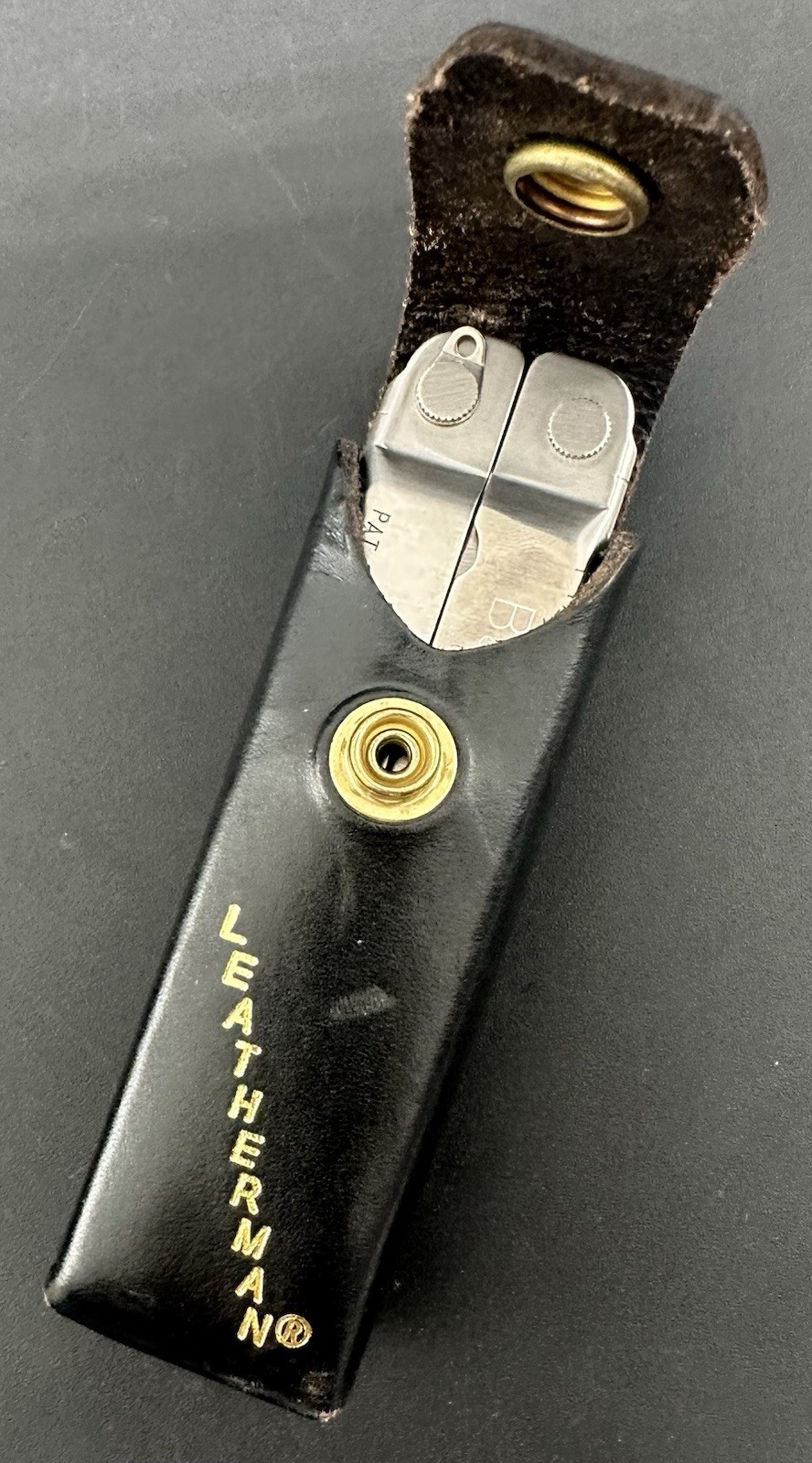 Original Leatherman Super Tool Sheath Box Portland Oregon Pat Pend Badger Meter
