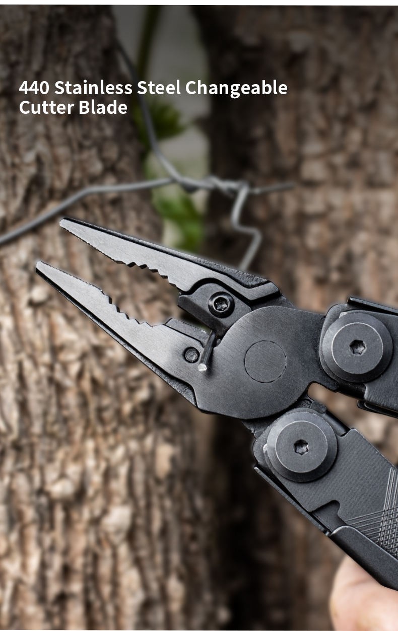 19-in-1 Plier Style Multitools – Portable Stainless Steel Tool with Hexagon Wren