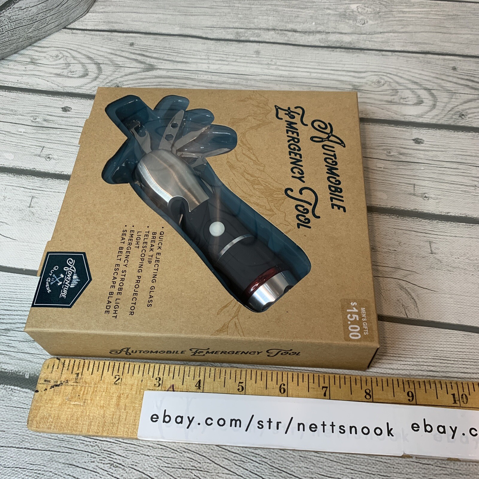 Multi-Tool Adventure is Out There Automobile Emergency Tool LED Flashlight Black