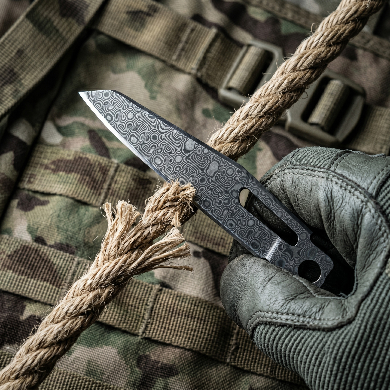 VG10 Damascus Blade 83mm 60HRC for Leatherman Signal CNC