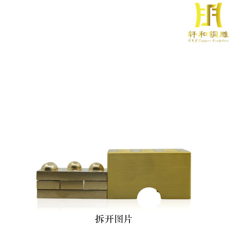 Brass Intelligence Scheme Box Lock Brain Teaser Educational Puzzle Liban Hard