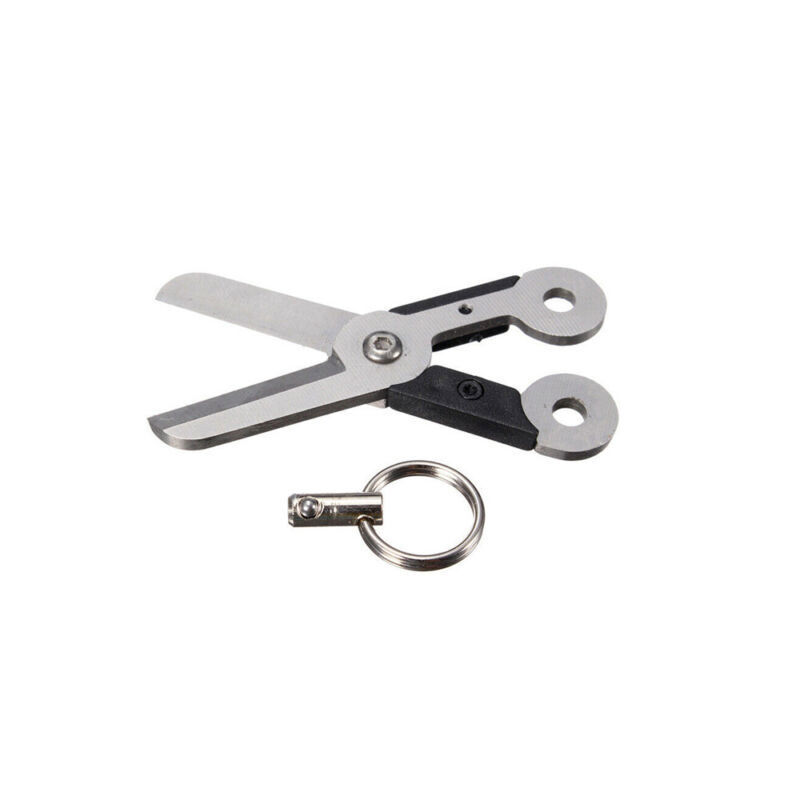 1x Gear Mini Scissor Spring Load Detachable Pocket Keychain Multi Tool Survival