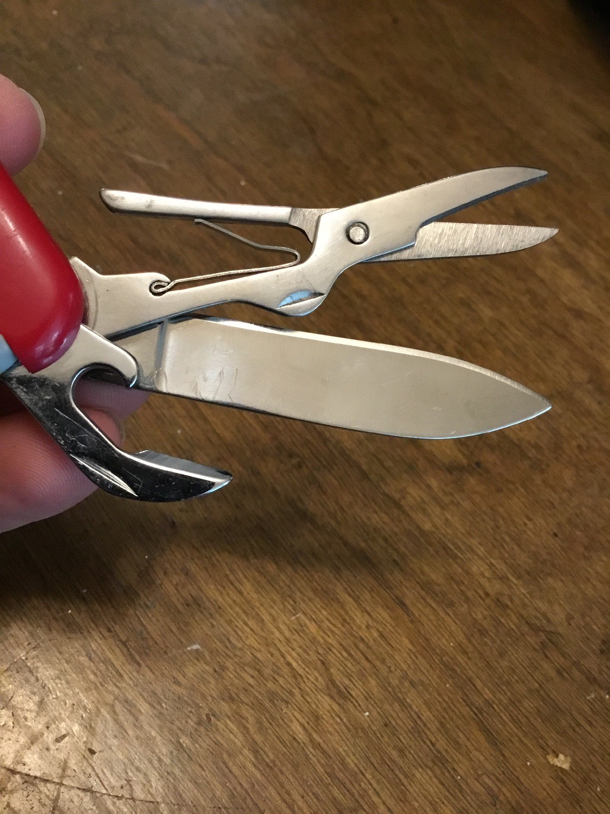 Rostfrei Red Pocket Knife Stainless Scissors Toothpick Lithonia Lighting 3.5”