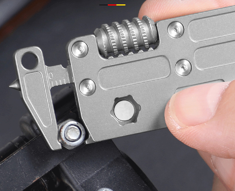 For EDC Titanium Alloy Multi Tool Adjustable Wrench Pocket With Bit Holder HOT