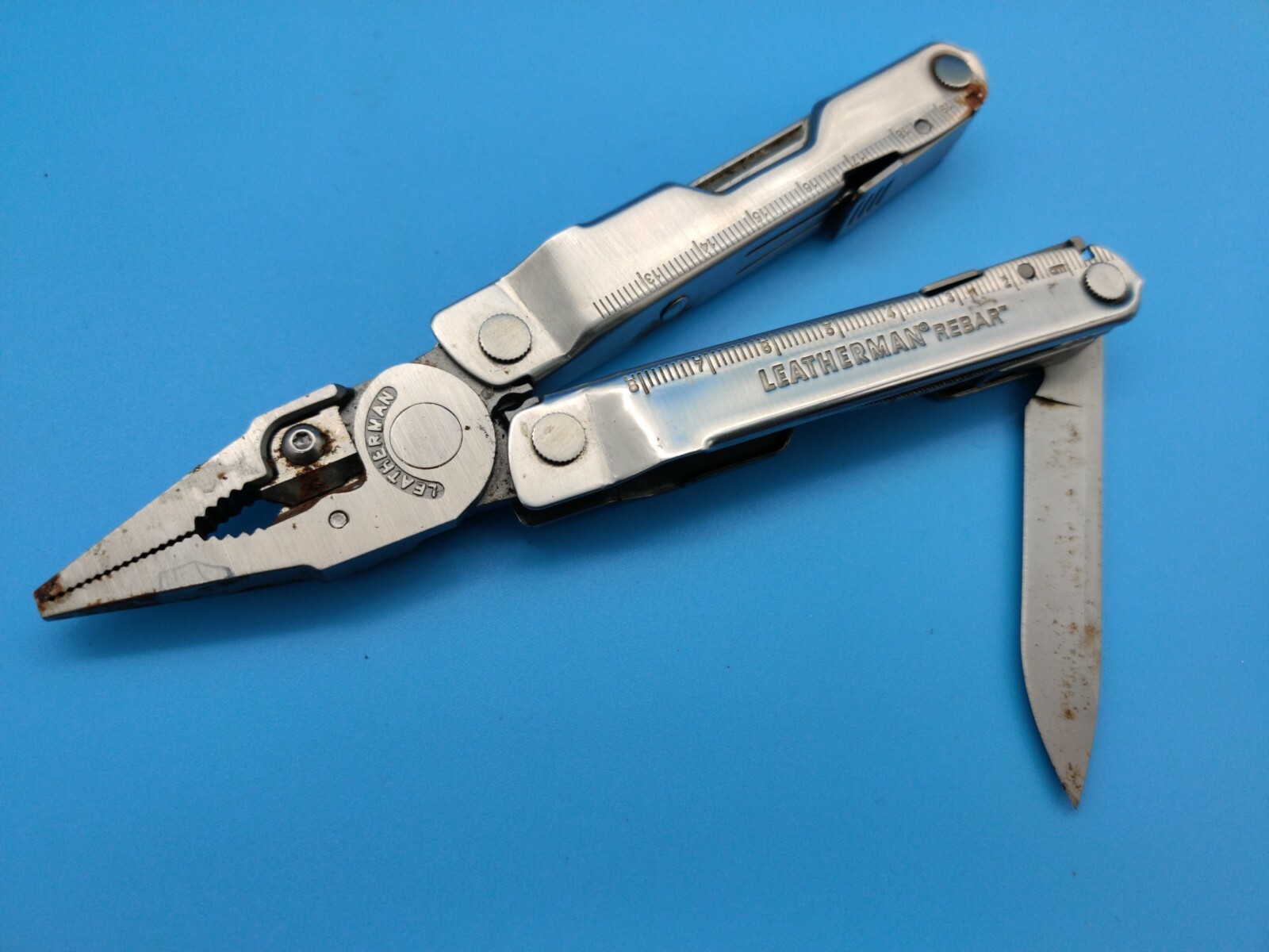 USED Leatherman Rebar Multitool Knife Pliers File Wire Cutter USED
