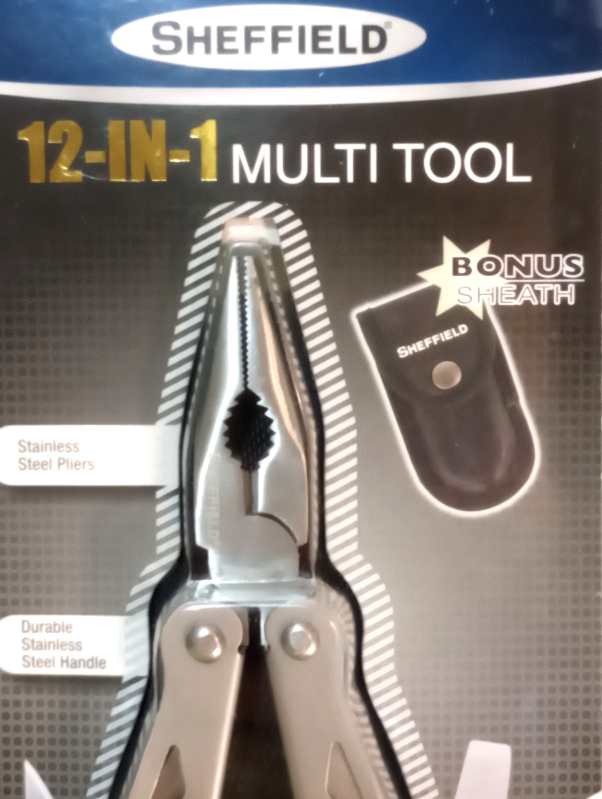 Sheffield 12-in-1 Multi Tool #5725 New Sealed Includes Sheath Carrying Case