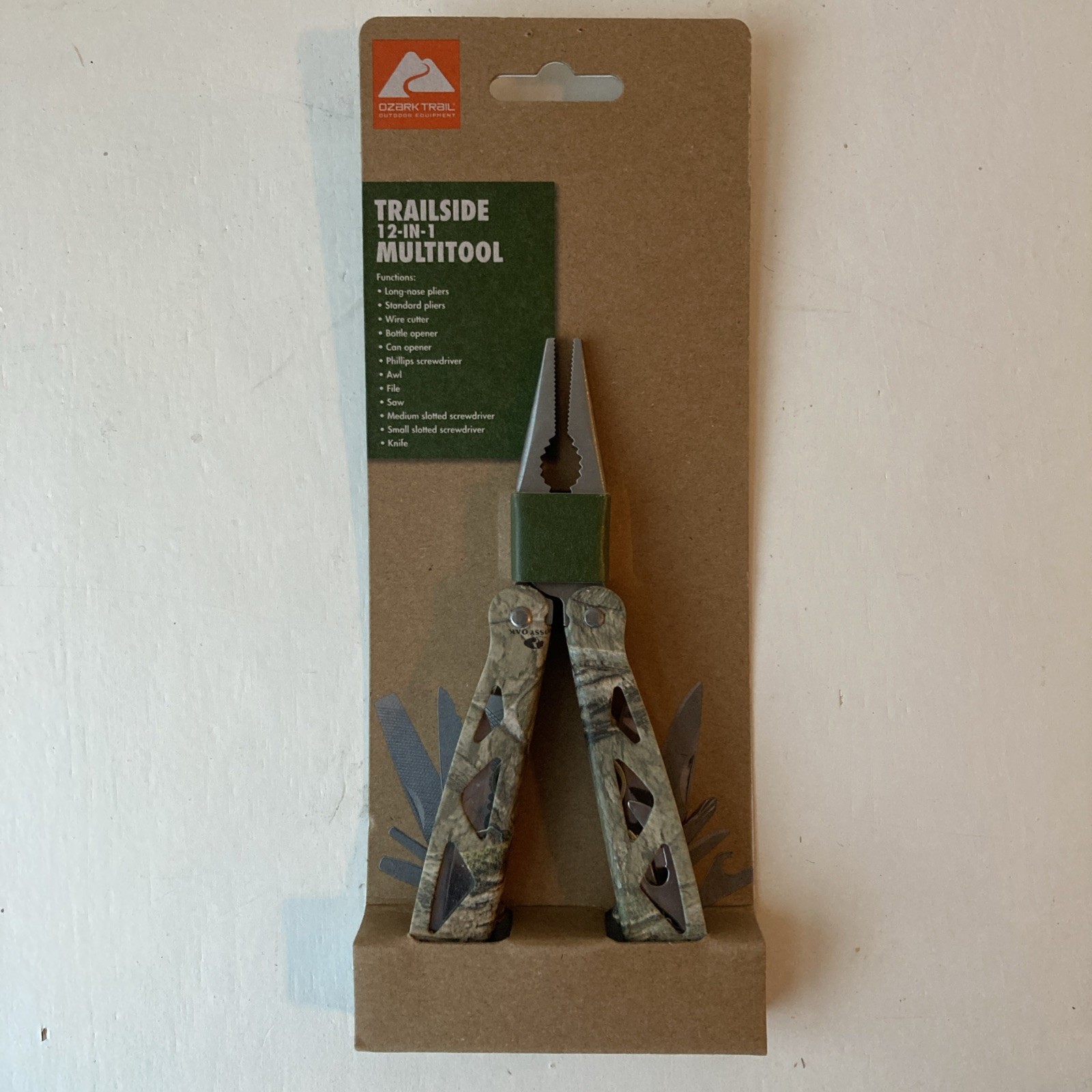 Ozark Trail – Trailside 12-in-1 MultiTool With Case, Camo – NEW!
