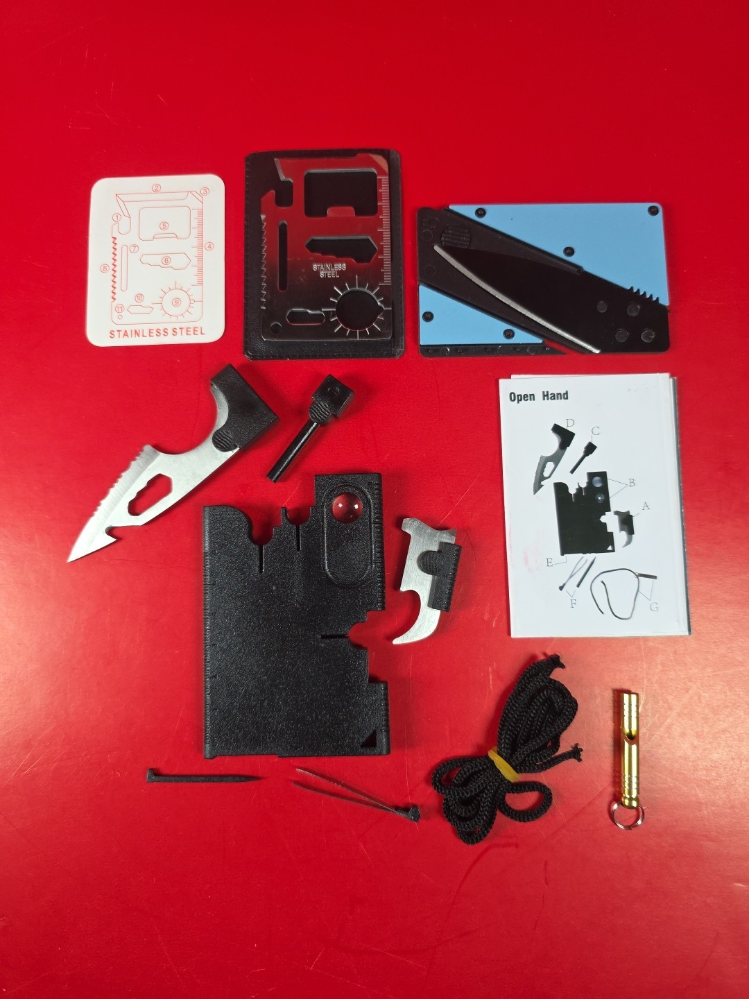 Credit Card Size Multitool Survival 18 in 1 Tools Pocket/Wallet Size