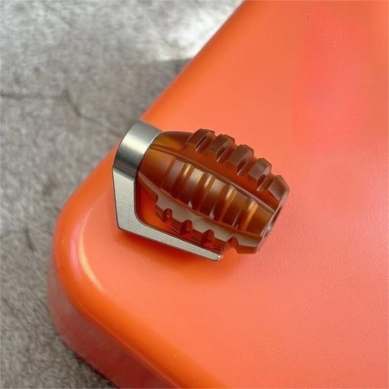 Titanium Ultem PEI Knife Lanyard Bead Paracord Pendant EDC Keychain Charm DIY