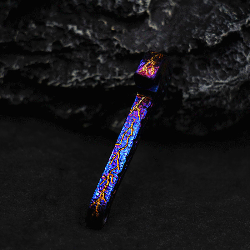 Mini Titanium Alloy Pendant Pry Bar Crowbar Opener Cutter Necklace EDC Keychain