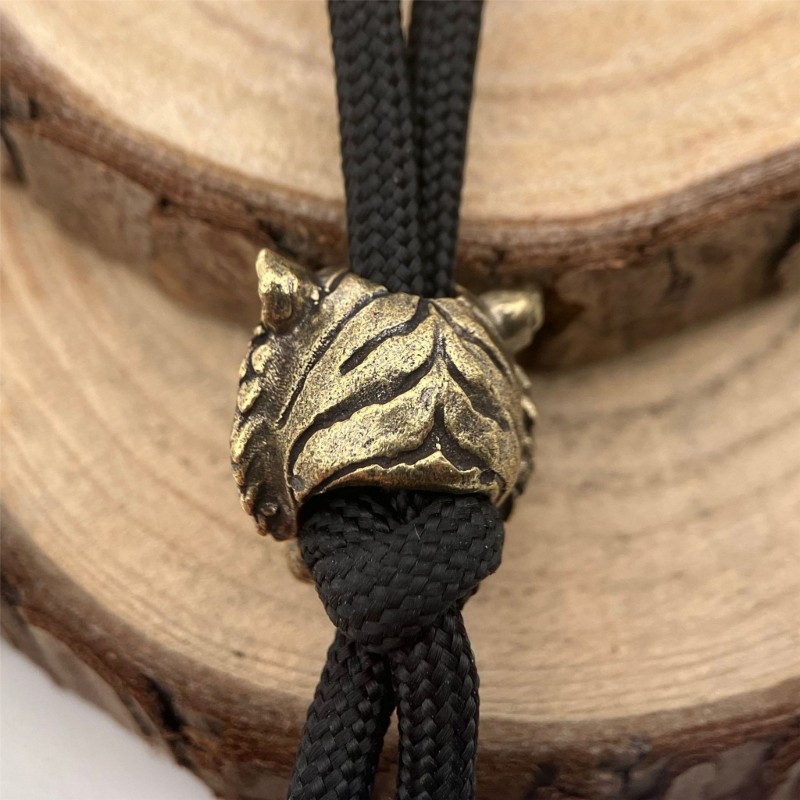 Light Weight Tigers Head Lanyard Beads Fashion Copper Parachute Cord Beads