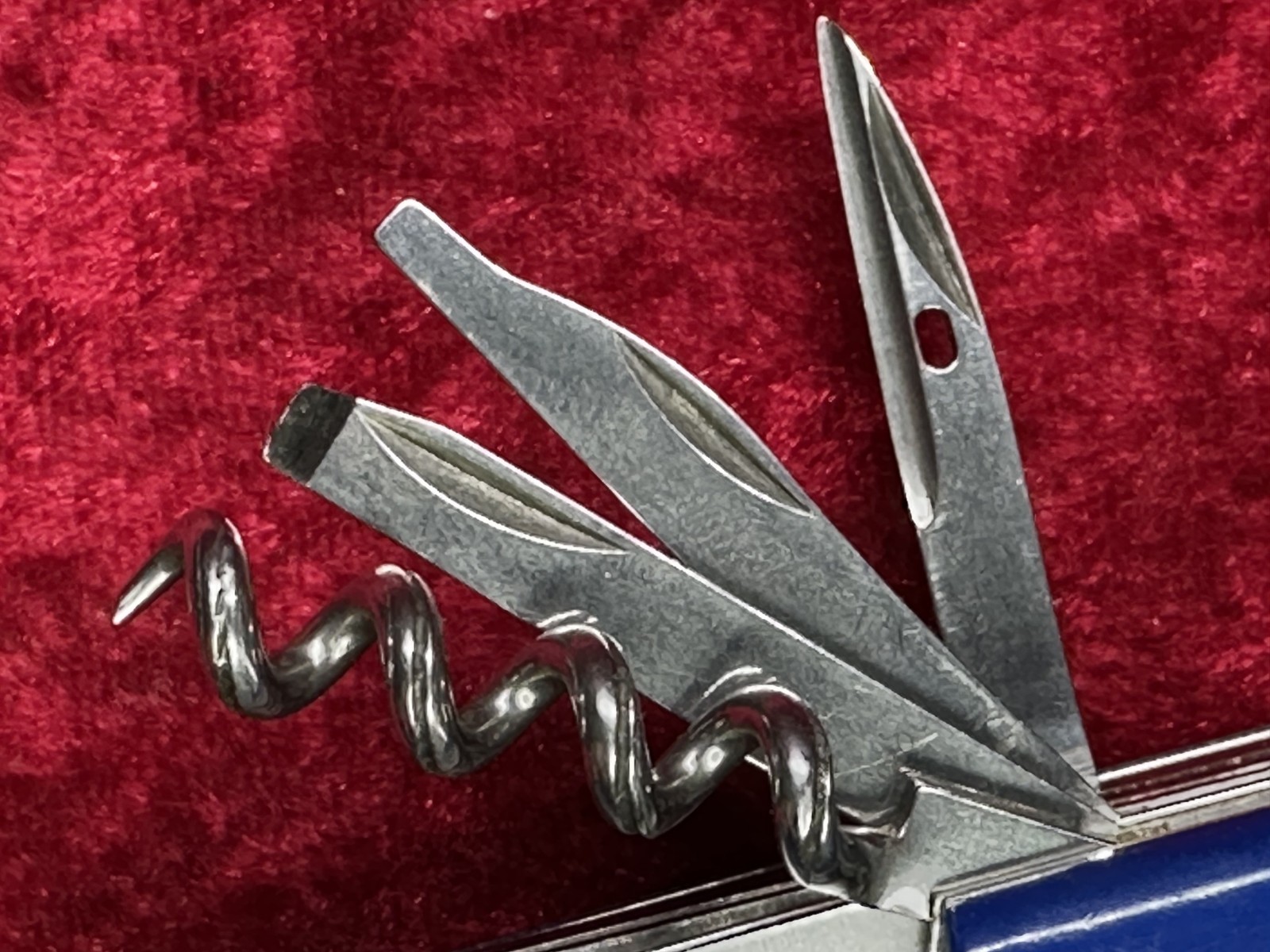 Victorinox Champion-C Motorola Blue Swiss Army Knife w/Pouch Rare Vintage (669)