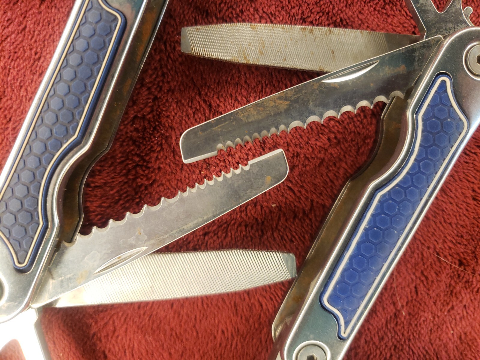 Lot of 2 Kobalt Blue Mini Multi Tool Knife