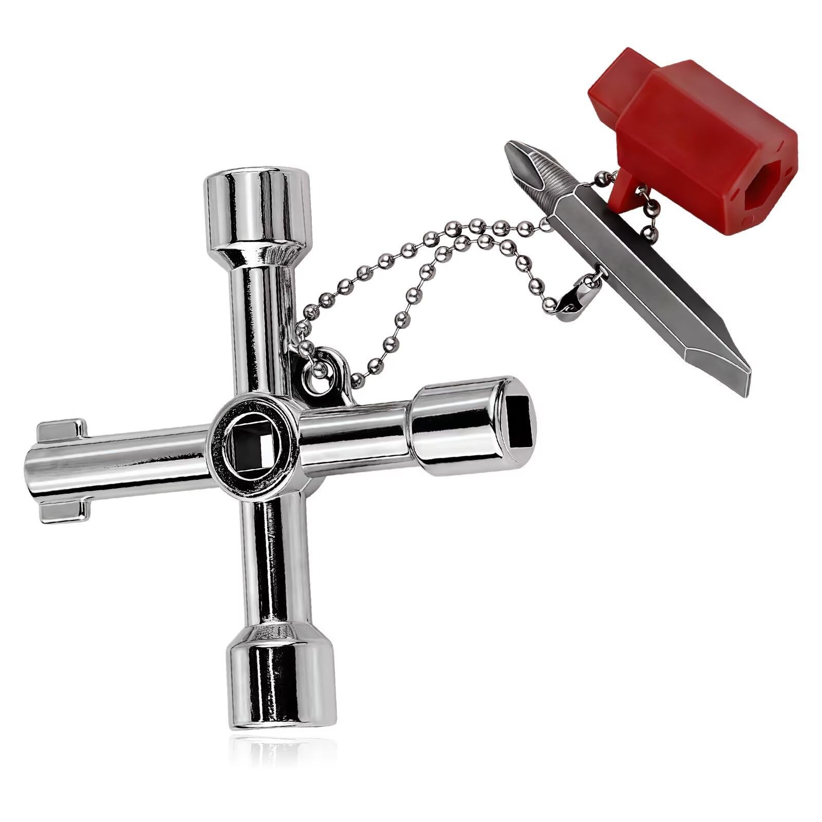 4 in 1 Universal Utilities Cross Water Key, 4 Way Multi-Functional Key with B…