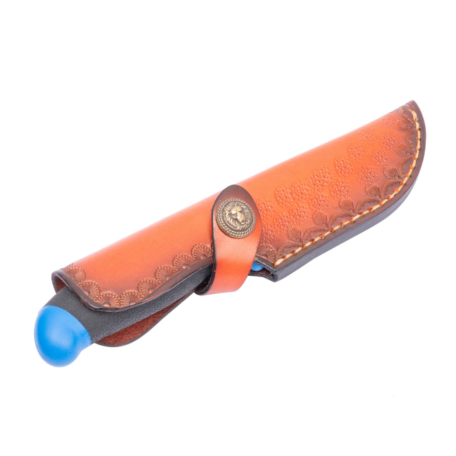 Knife Sheath Hand Made Leather with Fixed Blade Knife