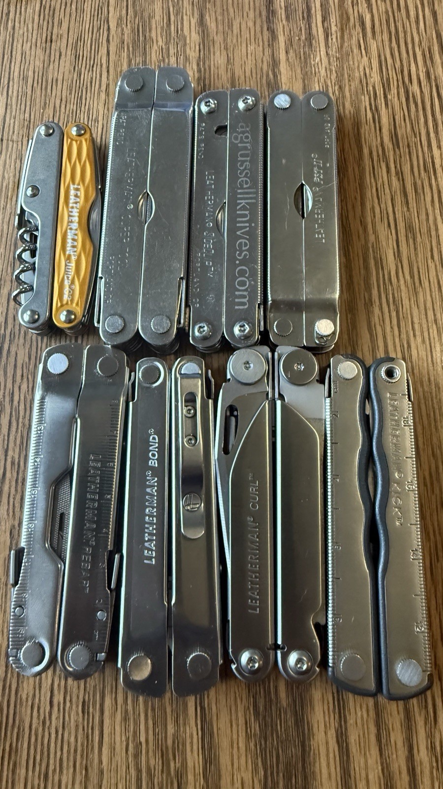 leatherman multi tool, Super tool,bond,curl, Juice, Rebar. Pocket Knife Lot.