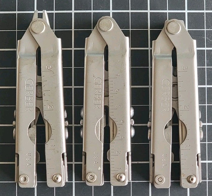 Vintage Gerber Multi-Tools (3x) – Needle Nose, Standard, Snub Nose Pliers