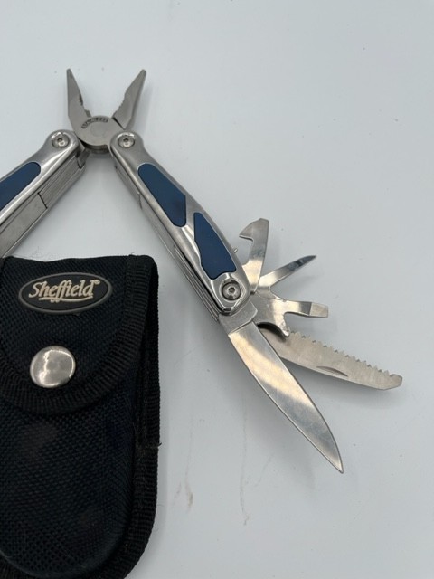 Sheffield 17-N-1 Precision Multi Tool Bonus Nylon Belt Pouch Stainless Steel