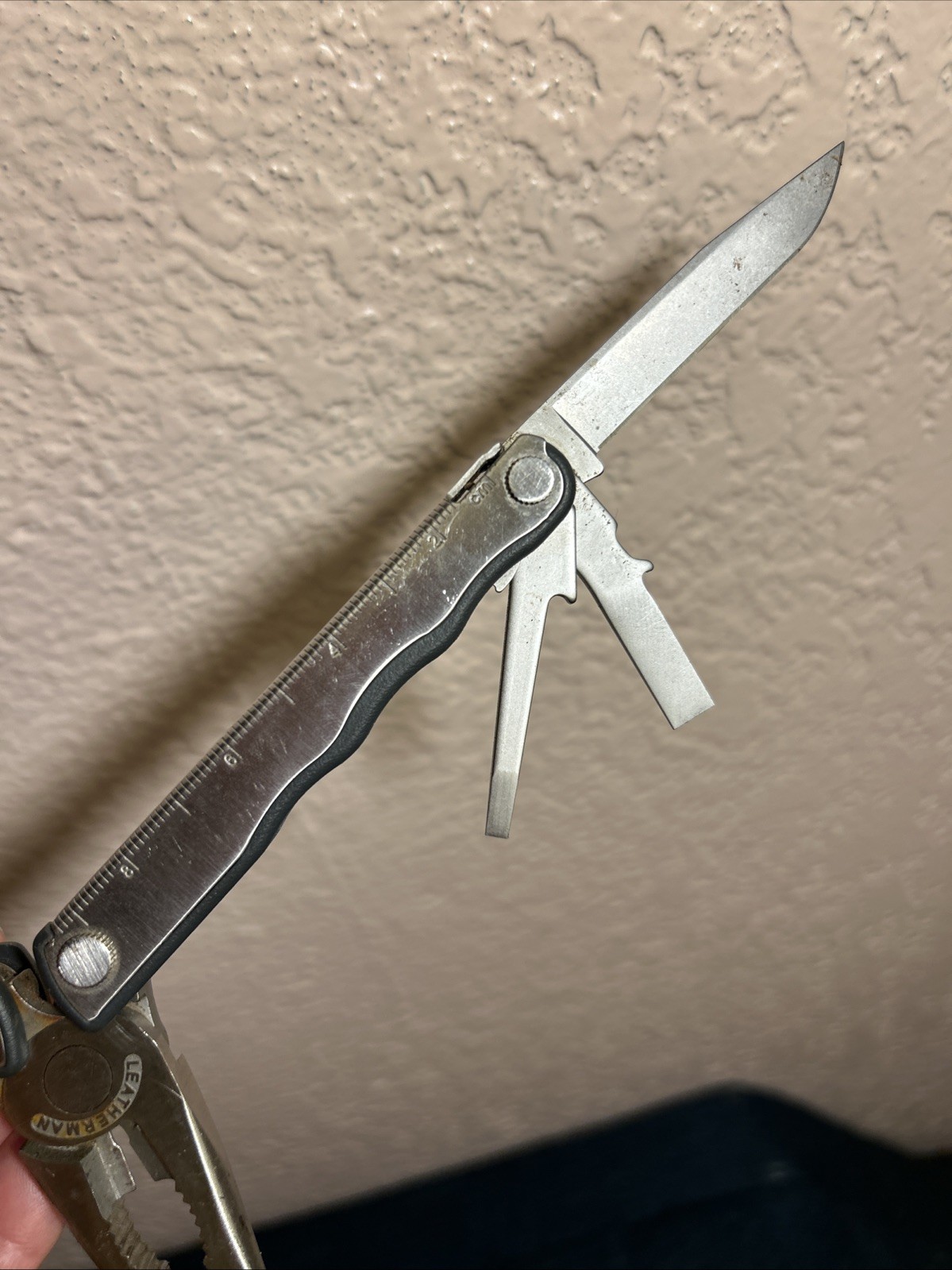 Vintage Leatherman Kick Multitool Knife Pat Pending Tools 6 Army Pliers Driver