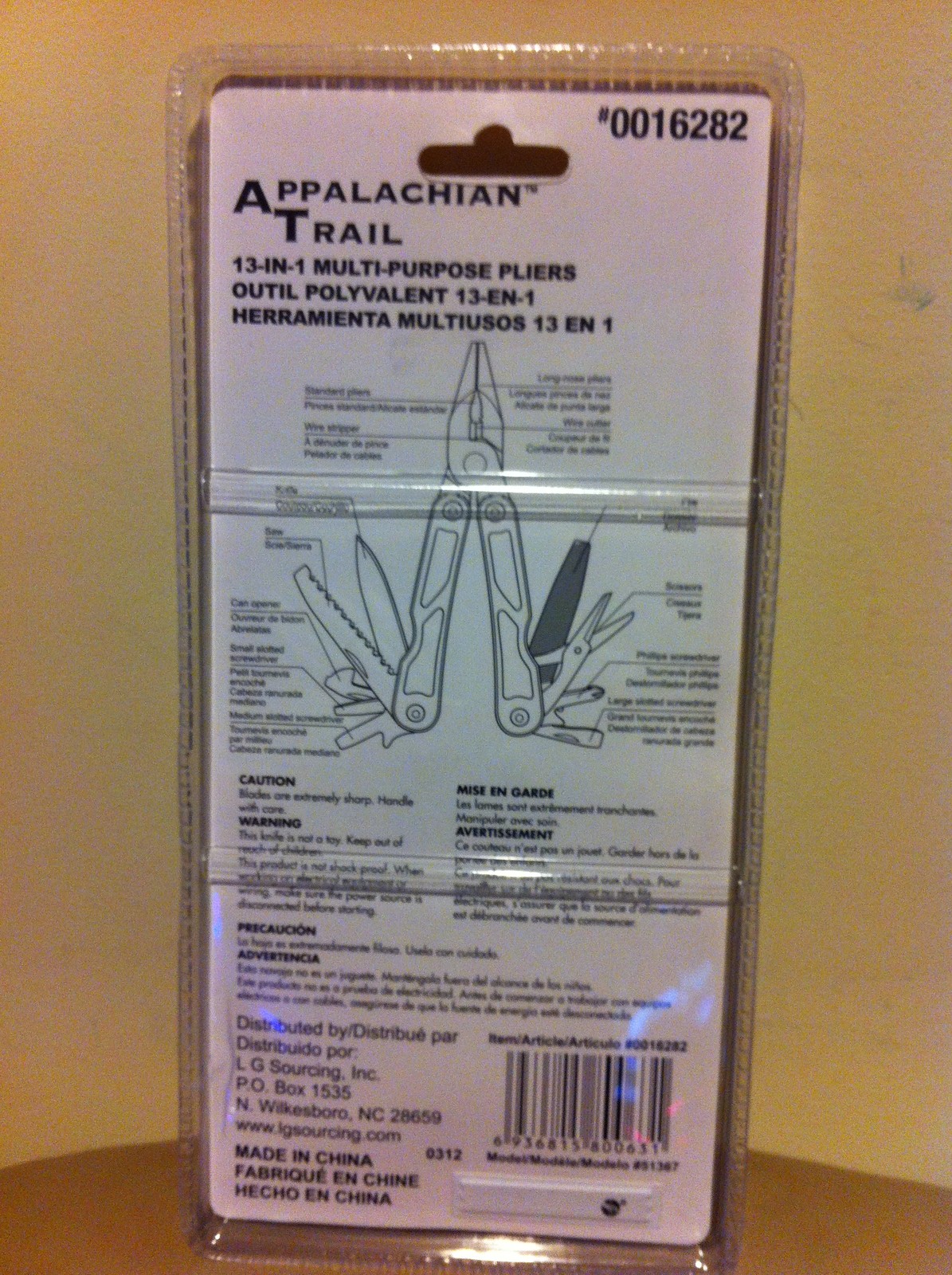 New with Sealed Appalachian Trail 13-In-1 Multi-Purpose Pliers Tool #0016282