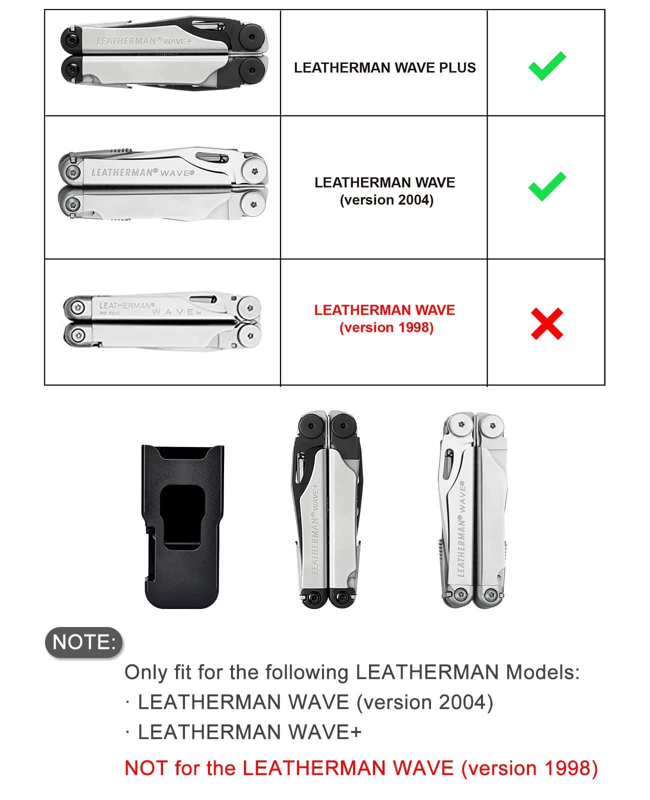 360° Rotating Sheath for Multi-Tool, Wave & Wave Plus Case Holder, Belt Clip Hol