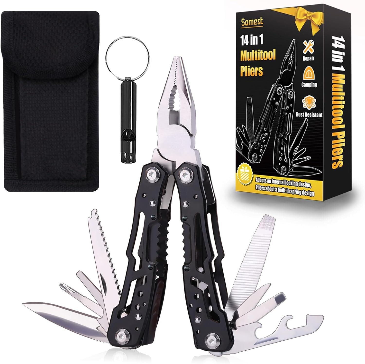 Cuchillo Herramienta Multiuso Navaja Pinza Destornillador Alicate De Bolsillo US