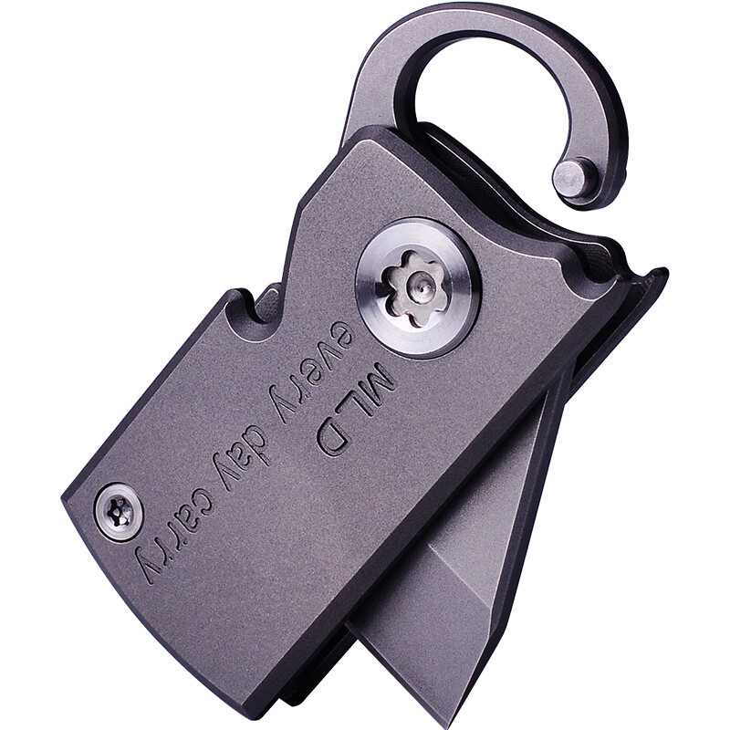D2 Blade Titanium Knife Hook Mini Pocket EDC Tool Survival Folding Belt Keychain