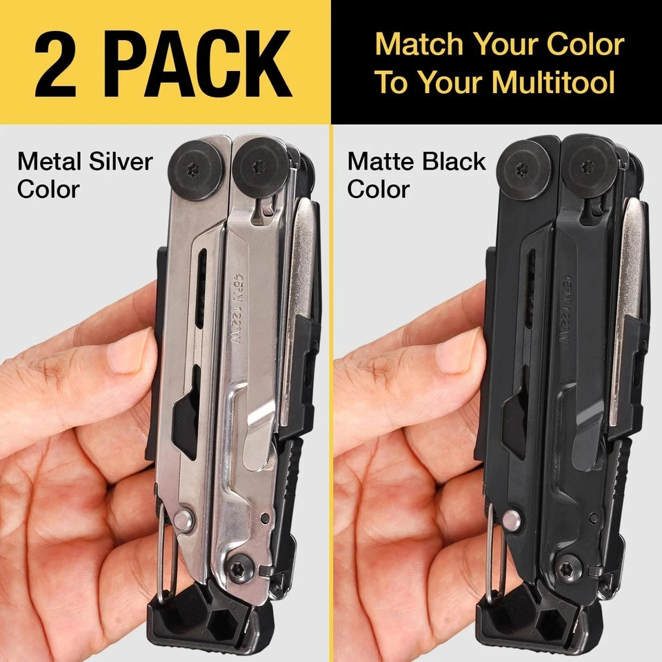 [2-Pack] Stainless Steel Pocket Clip – Perfect Fit for Leatherman Signal Multi-T