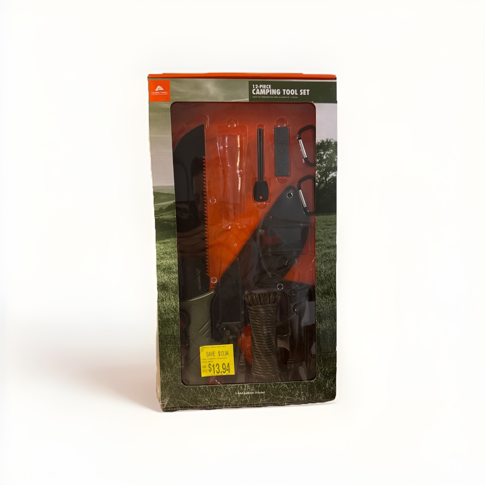 OZARK TRAIL 12 – PIECE CAMPING TOOL SET SURVIVAL – INCOMPLETE READ DESCRIPTION