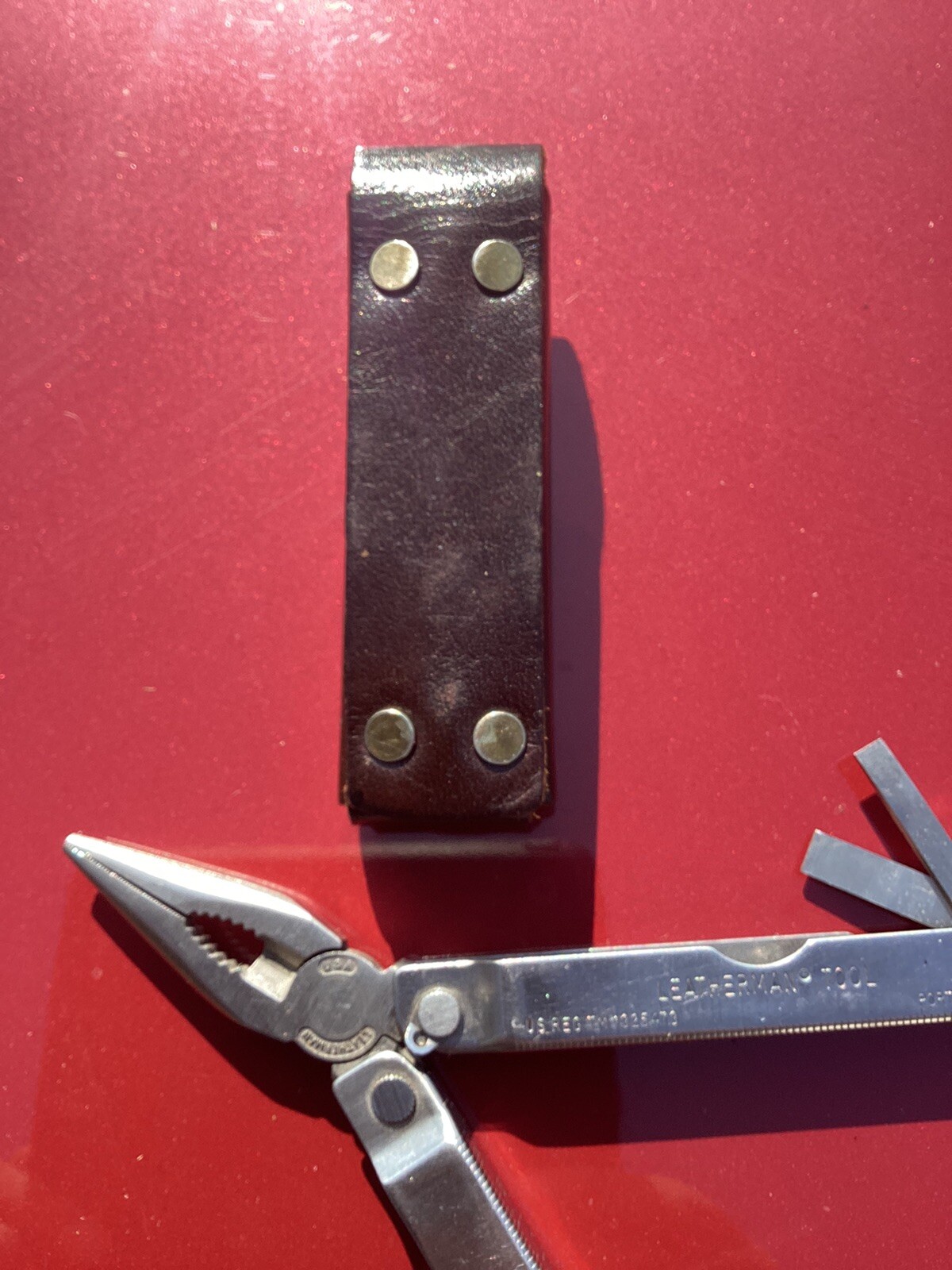 Vintage Original Leatherman TM 1325473 Multi Tool With Leather Sheath