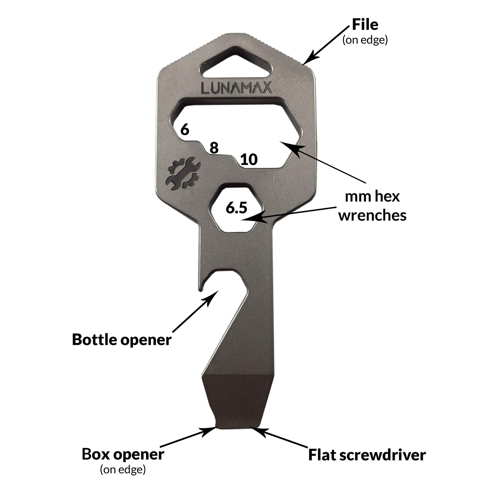 Mighty Key-TITANIUM 8 in 1 Multi-Tool for Keychain- Strong, Lightweight, All-…