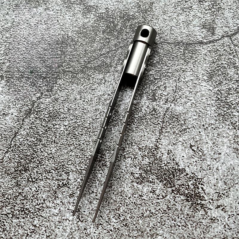 Titanium Tweezer EDC Portable Antiskid Anti-Static Pocket Tool Outdoor Camping