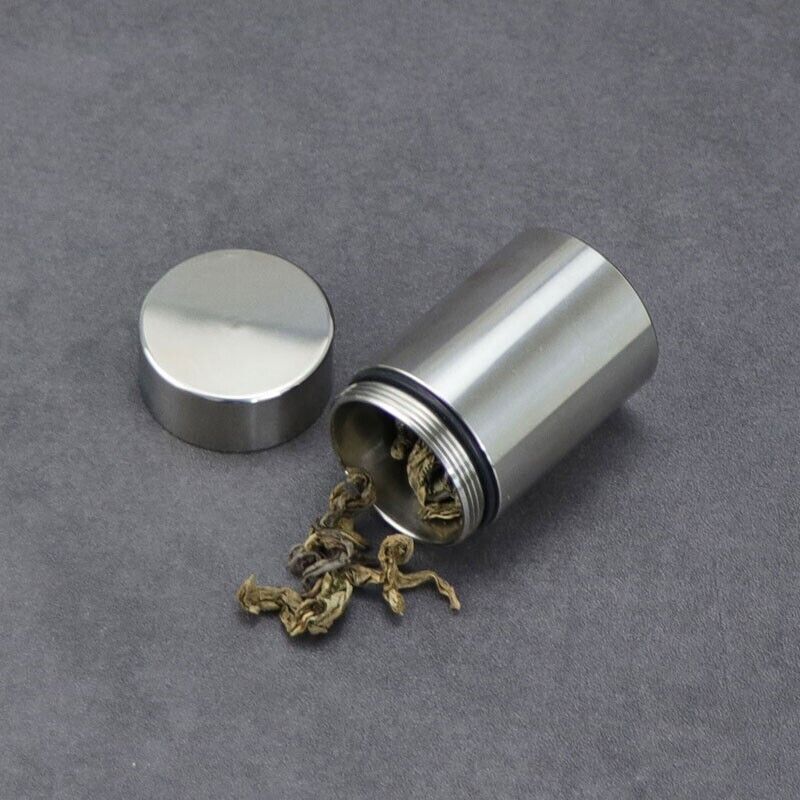 304 Stainless Steel Waterproof Pill Case Capsule Seal container Storage EDC Box