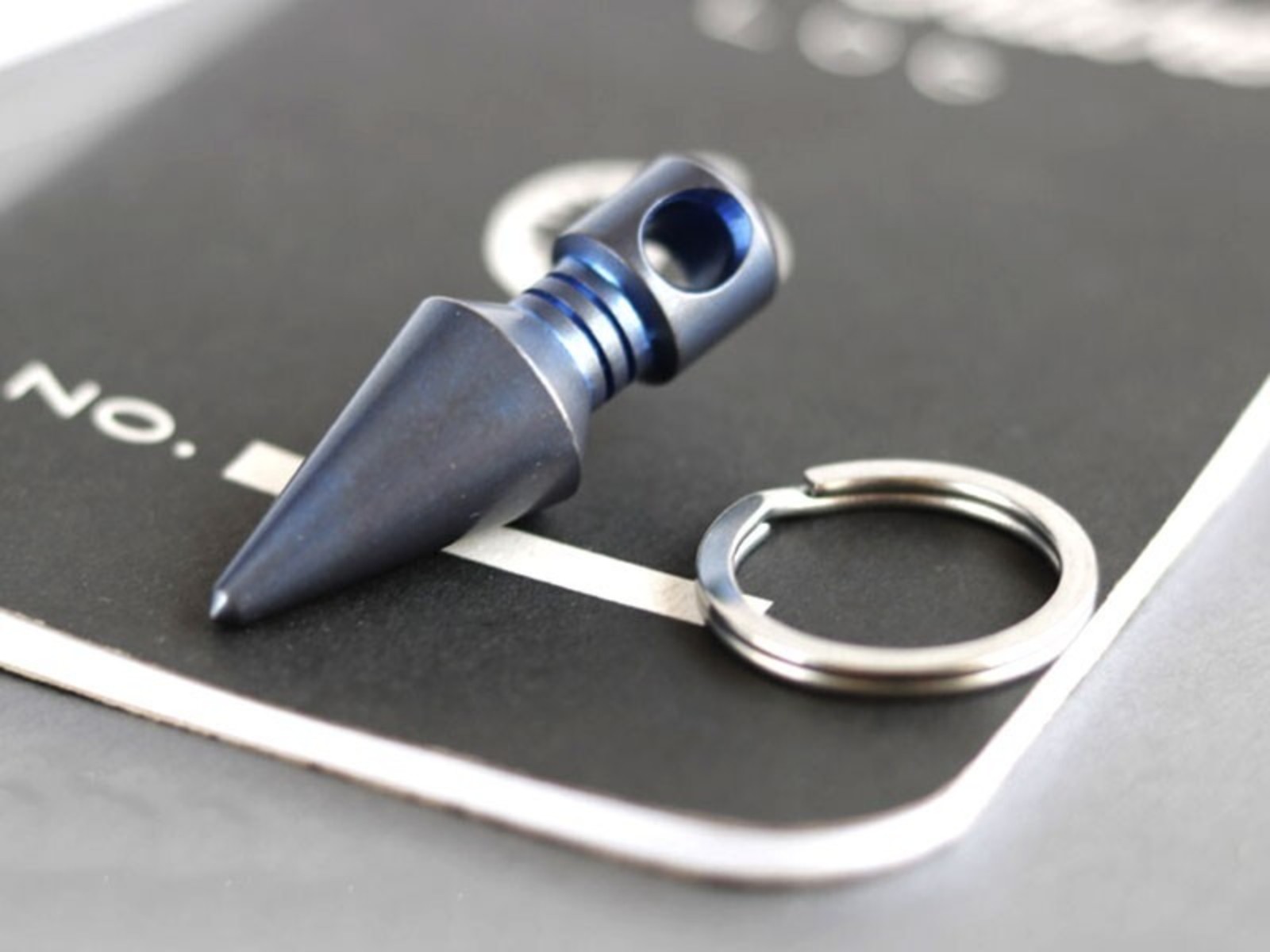 EDC Titanium Alloy Keychain Pendant Bead Necklace Knapsack Decorative DIY Tool