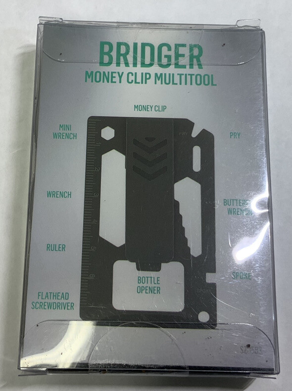 Traverse Bridger Money Clip Multitool New – Mini Wrench Ruler Screwdriver Pry