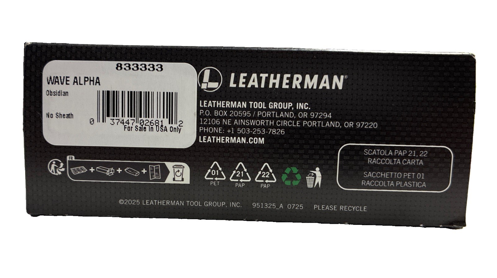 NEW LEATHERMAN Wave Alpha 16-in-1 Multi-Tool W/ MagnaCut Blade Obsidian Black